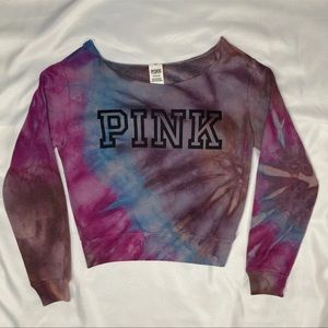 ✰vsPINK Custom Tie-Dye Slouchy Crew✰